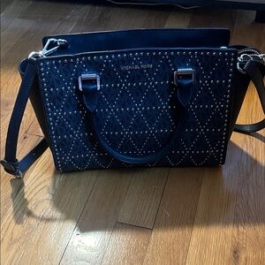 Michael Kors Black Studded Satchel